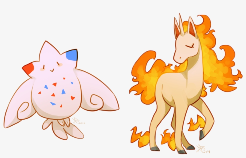 Togekiss And Rapidash - Cartoon, transparent png