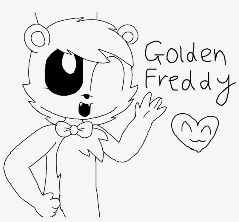 Clip Art Freeuse Library Golden Freddy By Alexis - Cartoon, transparent png