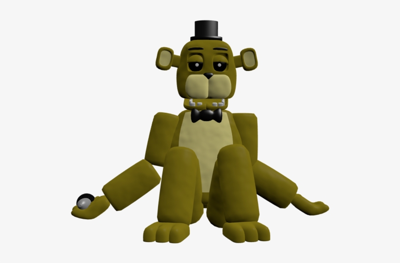 I Made Golden Freddy In Blender - Cartoon, transparent png