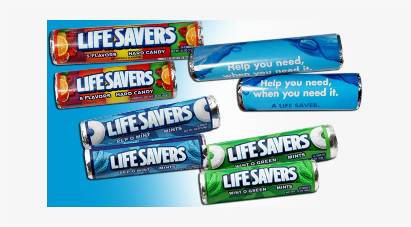 Custom-wrapped Lifesaver Rolls - Life Savers 5 Flavors Hard Candy, 1.14 Ounce, transparent png
