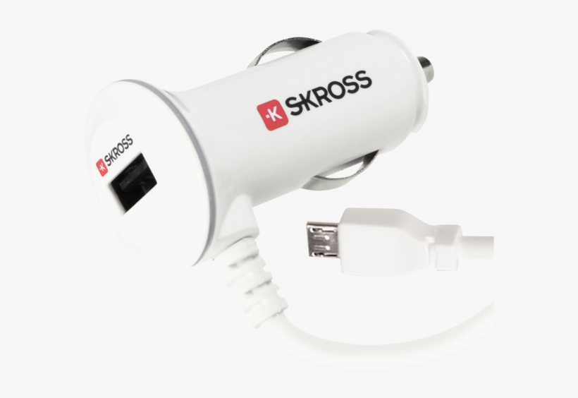 Midget Plus Micro Usb Car Charger - Skross Midget Usb Car Charger Plus Power Adapter -, transparent png