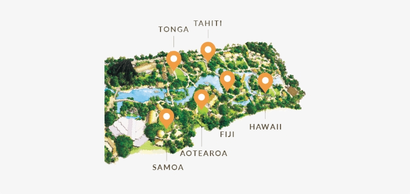 Open 12 - 00-6 - 00pm Daily - Villages Map - Polynesian Cultural Center Map, transparent png