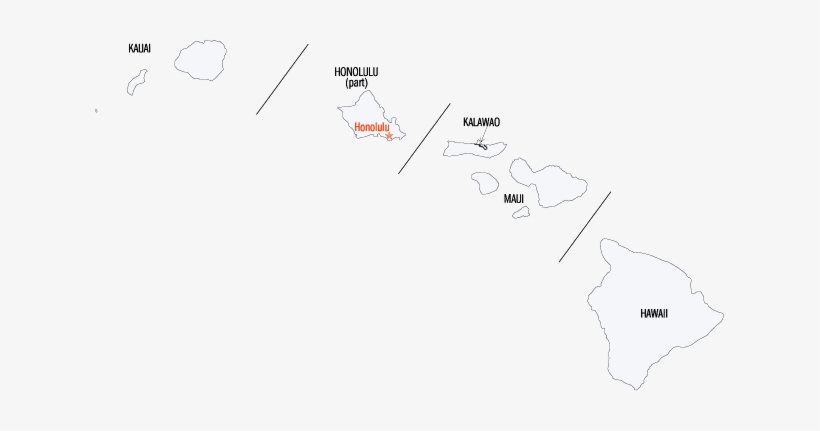 County Map Of Hawaii - Diagram, transparent png