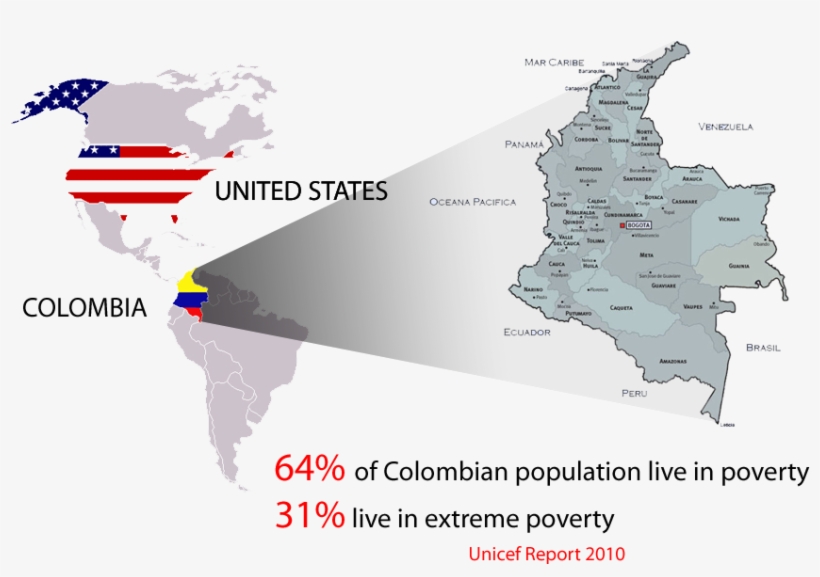 To The Left Is A Map Of Colombia - World Map, transparent png