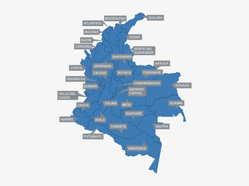 Colombia - Mapa De Colombia, transparent png