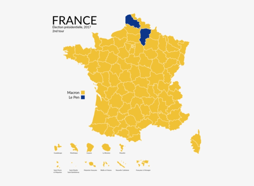 French Presidential Election, 2017, Second Round Results - French Election Map 2017, transparent png