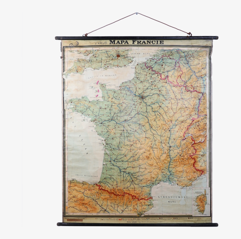 Vintage Map Of France - Atlas, transparent png