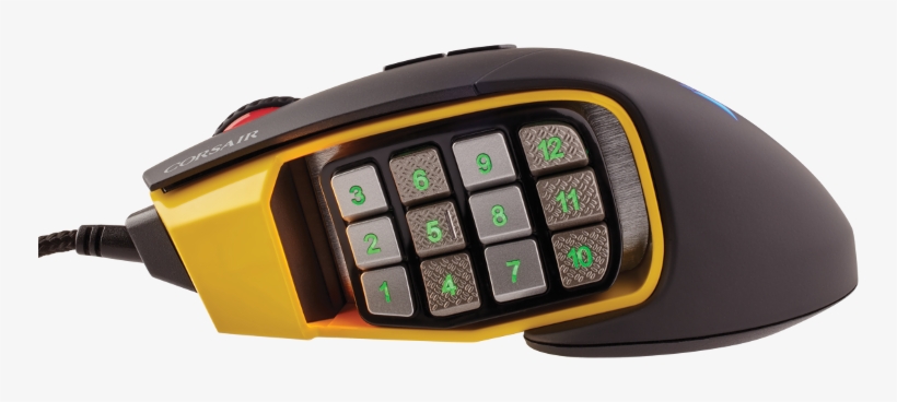 Custom, Gaming Grade 16000 Dpi Optical Sensor - Corsair Scimitar Pro Rgb, transparent png