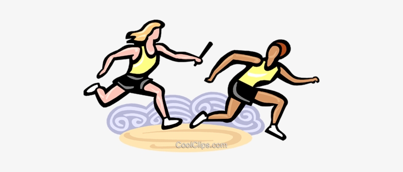 Relay Racers Passing The Baton Royalty Free Vector - Sztafetowe Biegi Przełajowe, transparent png
