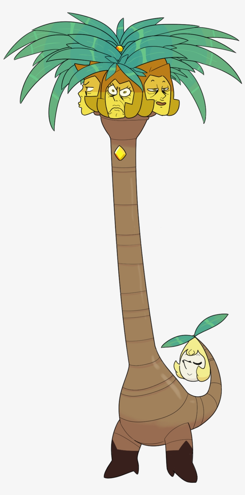 Mammal Vertebrate Cartoon Fauna Tree Plant - Alola Exeggutor Yellow Diamond, transparent png
