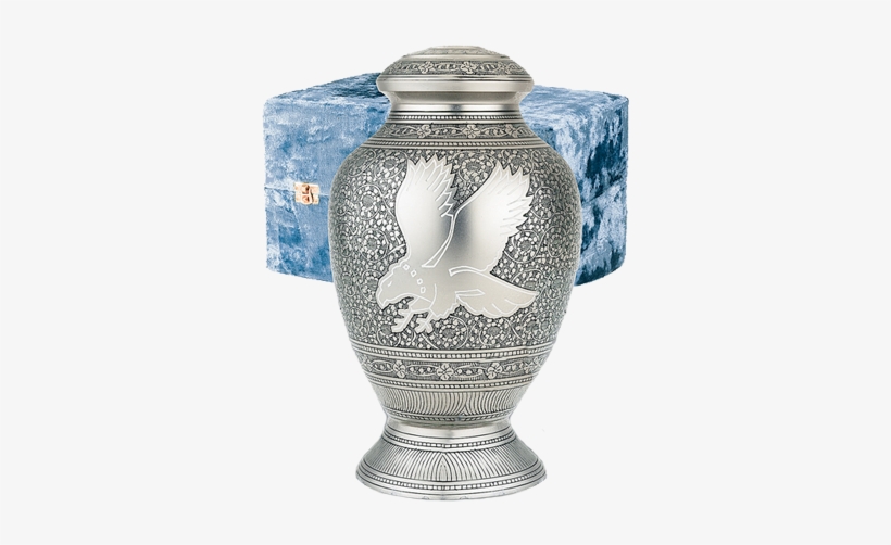 Silver Eagle Solid Brass Urn - Urn, transparent png