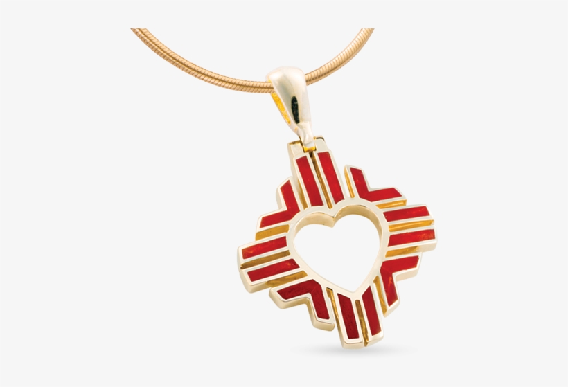 Small Zia Heart Pendant - Pendant, transparent png