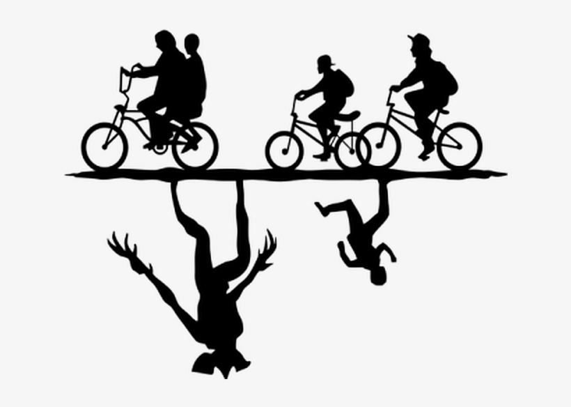 Stranger Things Strangerthings Eleven Dustin Mike Will - Stranger Things Silhouette, transparent png