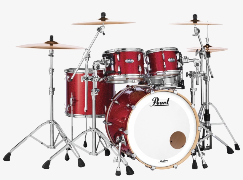 Pearl Masters Drum Set, transparent png