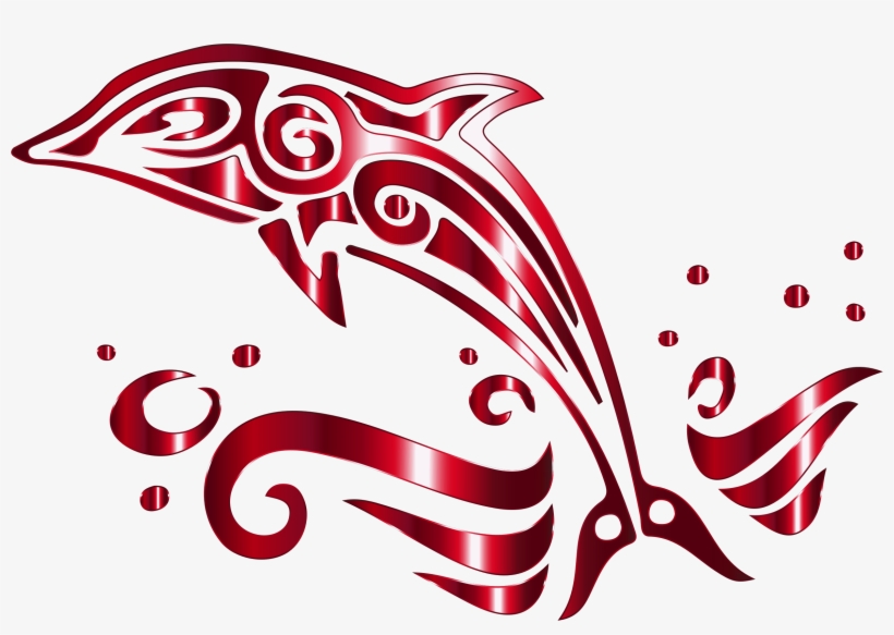 This Free Icons Png Design Of Chromatic Tribal Dolphin, transparent png