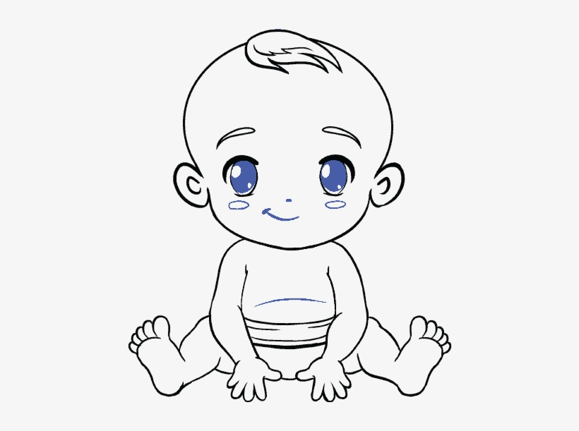 Banner Royalty Free Library Drawing On Baby - Drawing Of A Baby, transparent png
