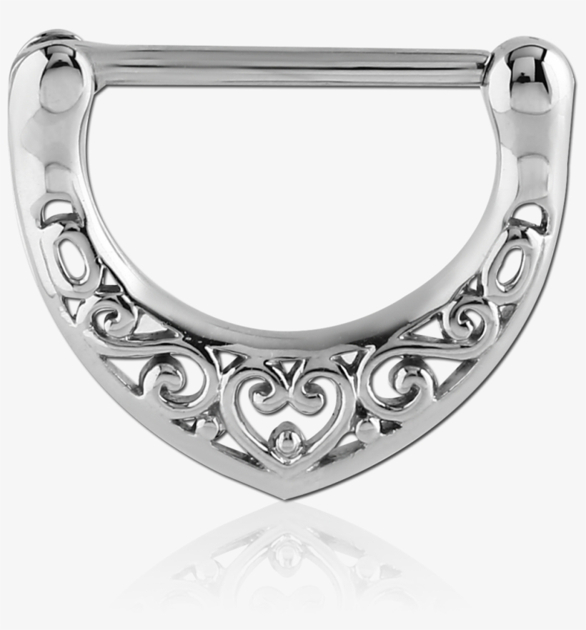Étrier De Téton Acier Clicker Blason - 1.6/14 Mm, transparent png