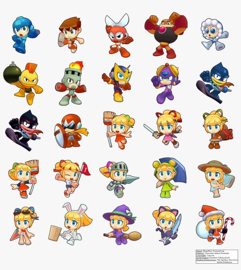 Click For Full Sized Image Character Select Portraits - Megaman Powered Up, transparent png