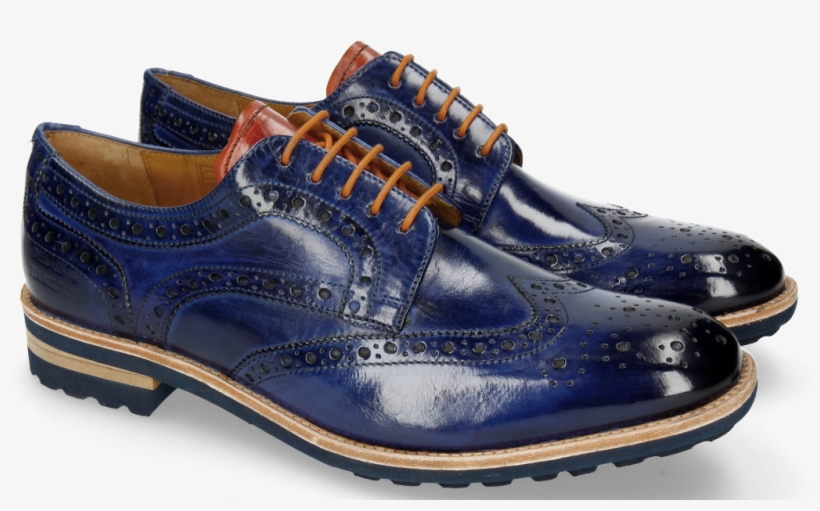 Derby Shoes Eddy 30 Midnight Blue Tongue Orange - Derby Shoe, transparent png
