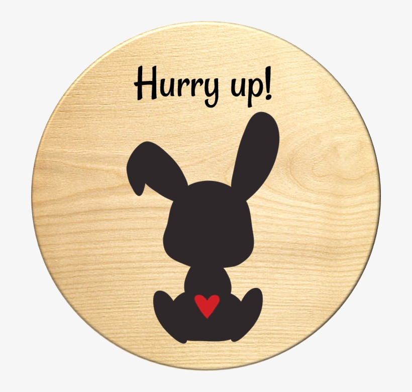 Round Wood Sign Designed In Https - Rabbit, transparent png