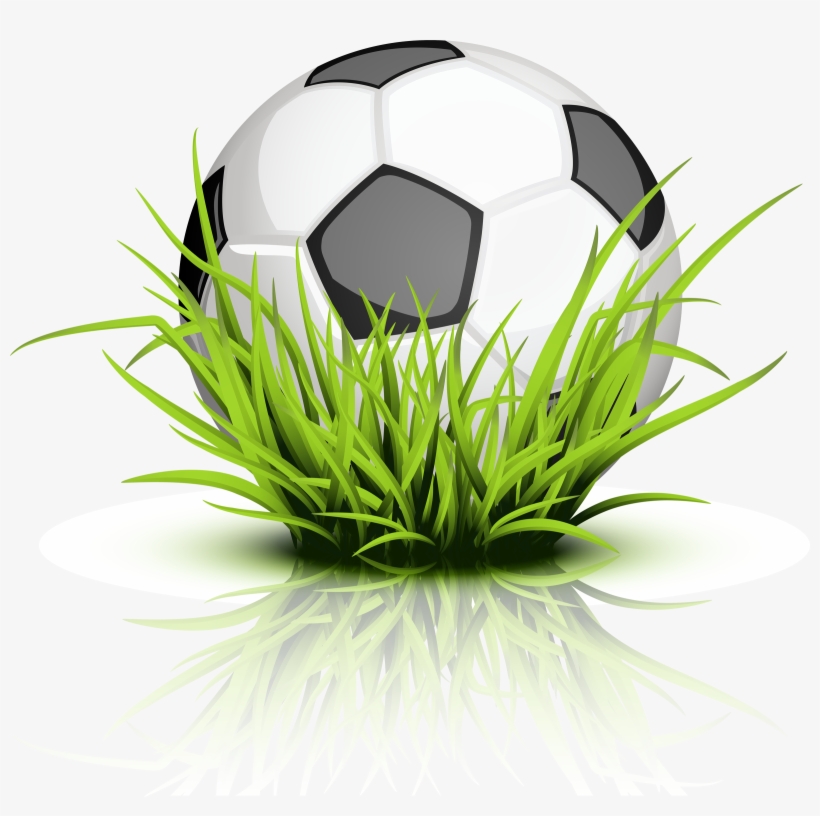 Soccer Ball Grass Soccer - Ball On Grass Tattoo, transparent png