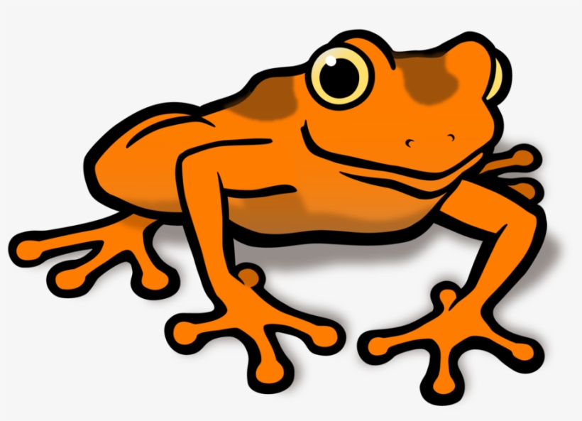 Orange Clipart Frog - Clipart Frog, transparent png