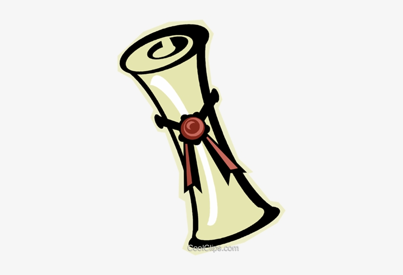 Certificate, Diploma Royalty Free Vector Clip Art Illustration - Diploma, transparent png