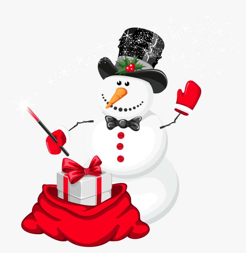 Vector Royalty Free Download Christmas Magician Png - Snowman Christmas Png, transparent png