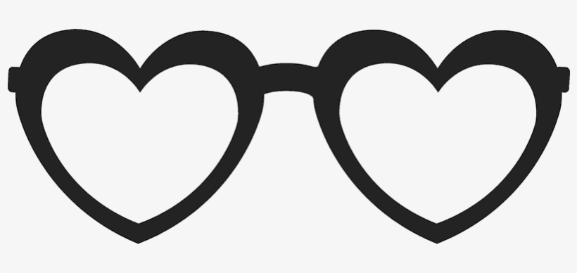 Heart-shaped Glasses Stamp - Heart Shaped Glasses Transparent, transparent png