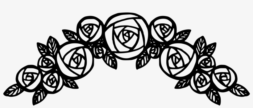 A Cluster Of Roses Icons Png - Roses Black And White Png, transparent png