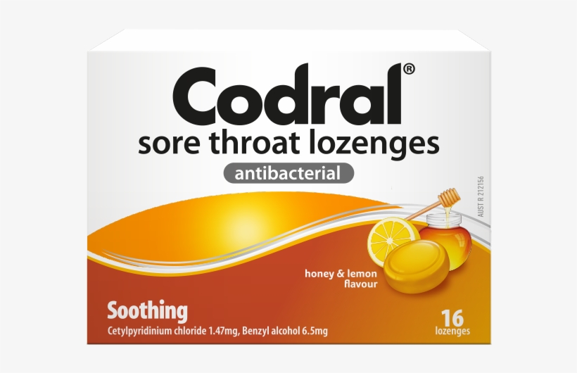Codral Lozenge Honey Lemon 650x510px 2d - Codral Throat Lozenges, transparent png