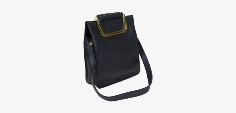 Rectangle Bag In Black Leather - Bag, transparent png