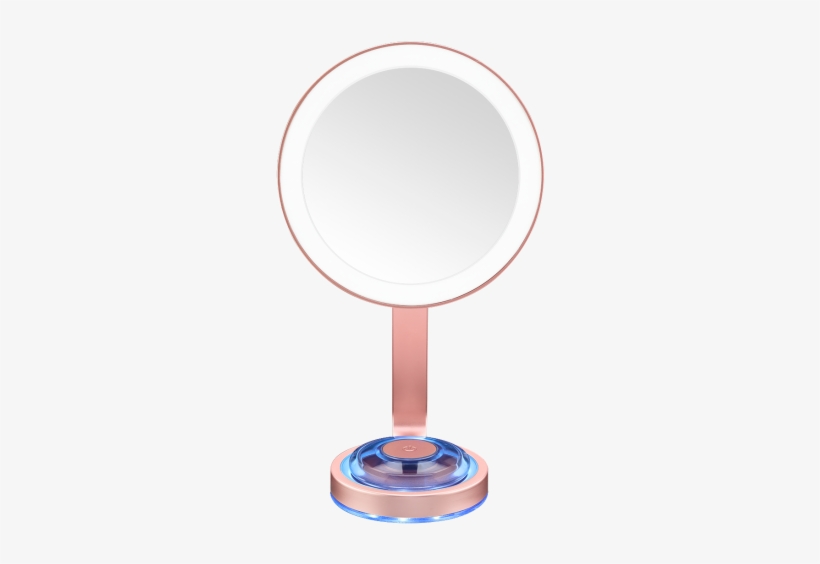 1x/10x Led Mood Light Rose Gold Mirror - Espejos Con Luz Conair, transparent png