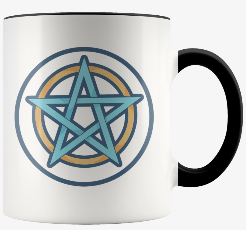 Pentagram Pentacle Wiccan Spiritual Symbol 11oz - 22nd Wedding Anniversary, transparent png