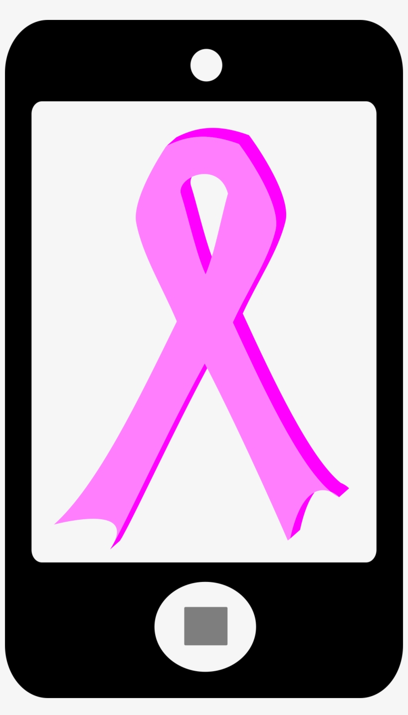 This Free Icons Png Design Of Phone With Pink Ribbon, transparent png