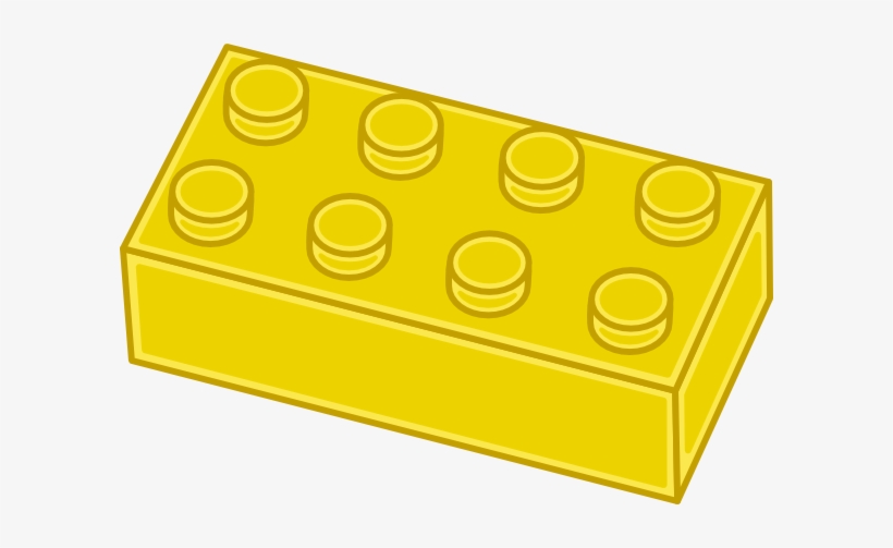 Yellow Lego Brick Clip Art At Clker - Lego, transparent png