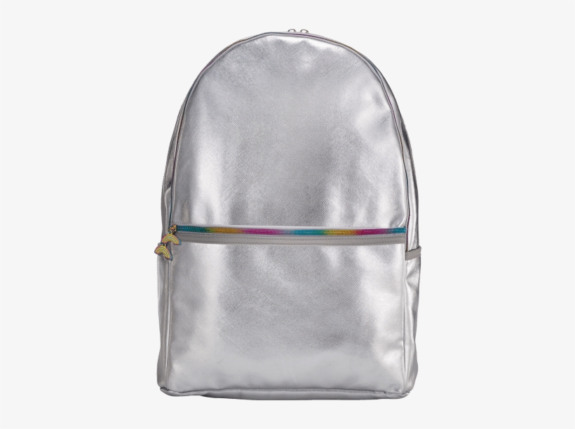 Picture Of Silver Metallic Backpack - Backpack, transparent png