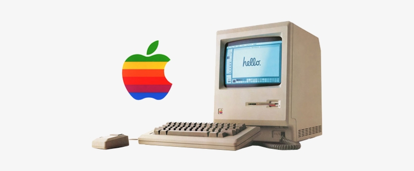 Vintage Apple Computer With Logo - Apple Macintosh, transparent png