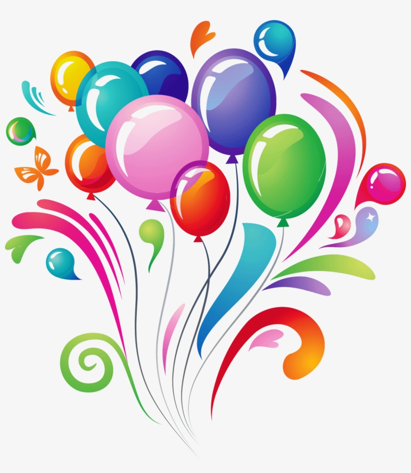 Balloons Explosion Png Stickpng - Birthday Png, transparent png