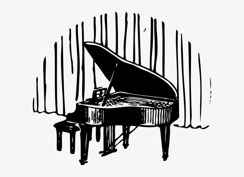 Piano In Front Of Curtain Svg Clip Arts 600 X 515 Px, transparent png