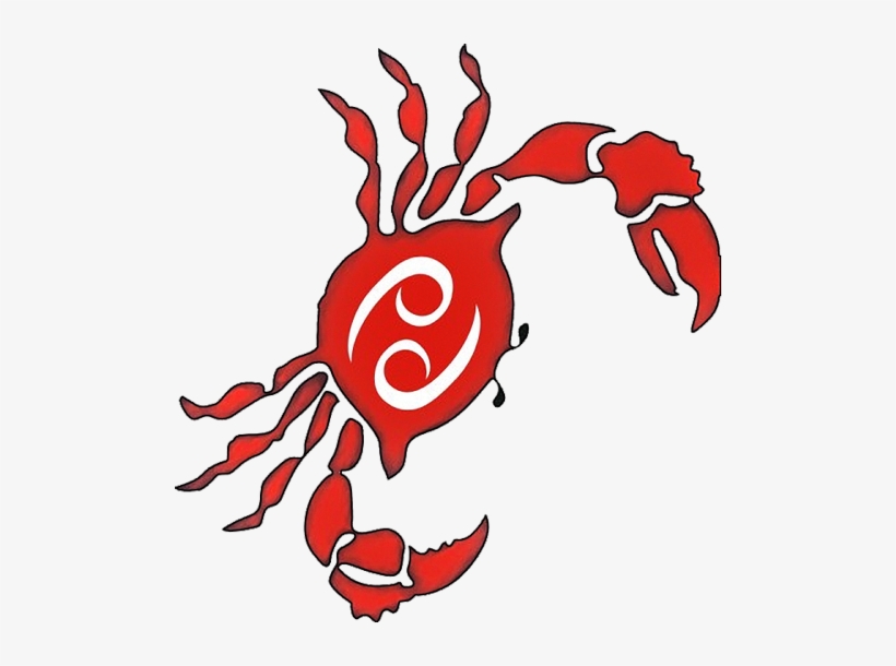 Crab Cancer Tattoo Red, transparent png