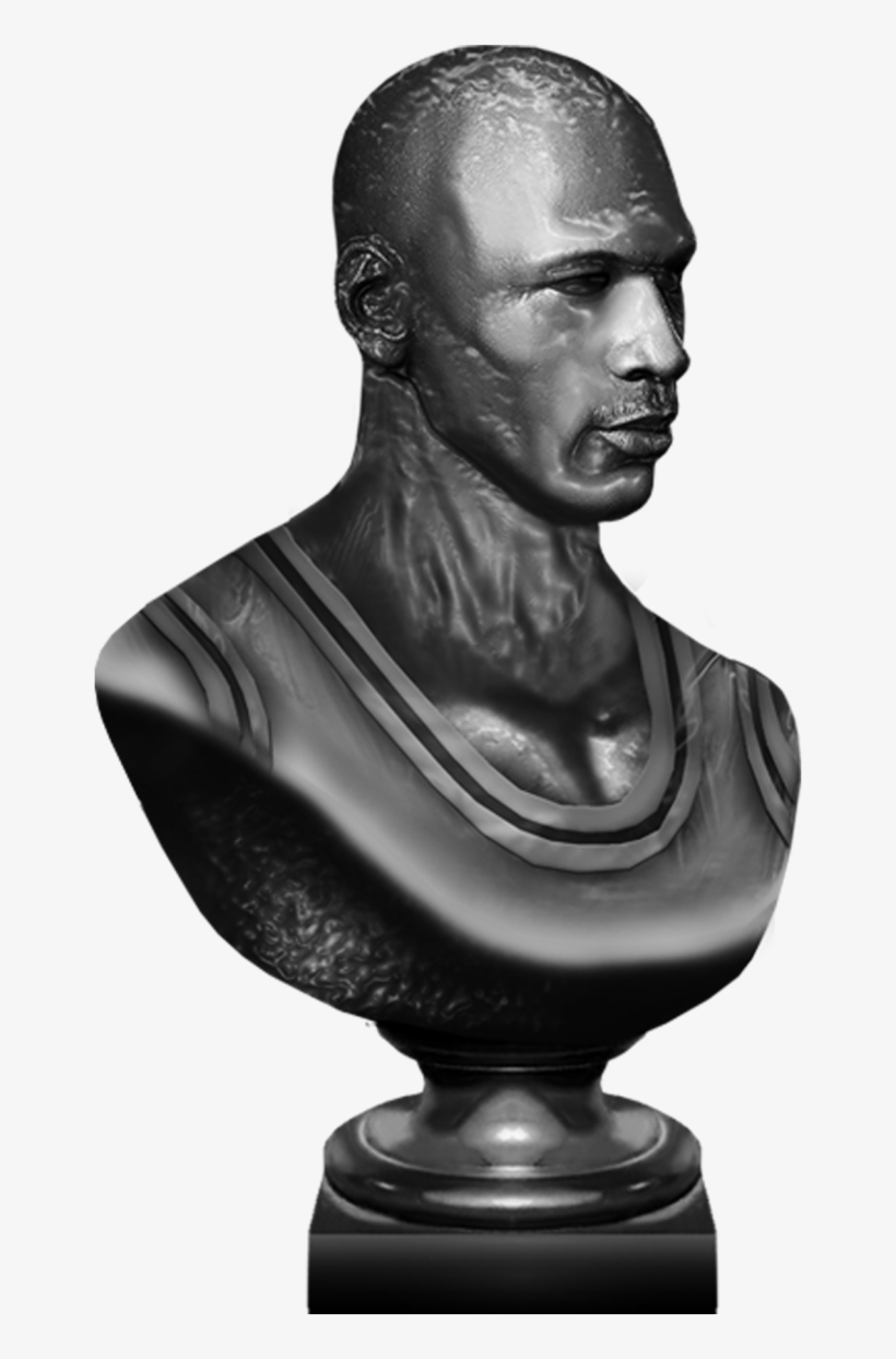 Michael Jordan - Michael Jordan Bust Statue, transparent png