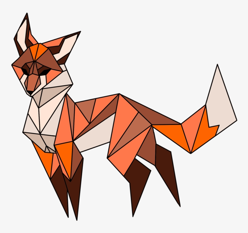 Geometric Vector Fox - Geometric Fox Transparent, transparent png