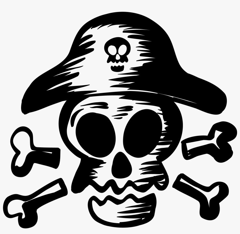Skull Pirate Png - Treasure Map With Symbols, transparent png