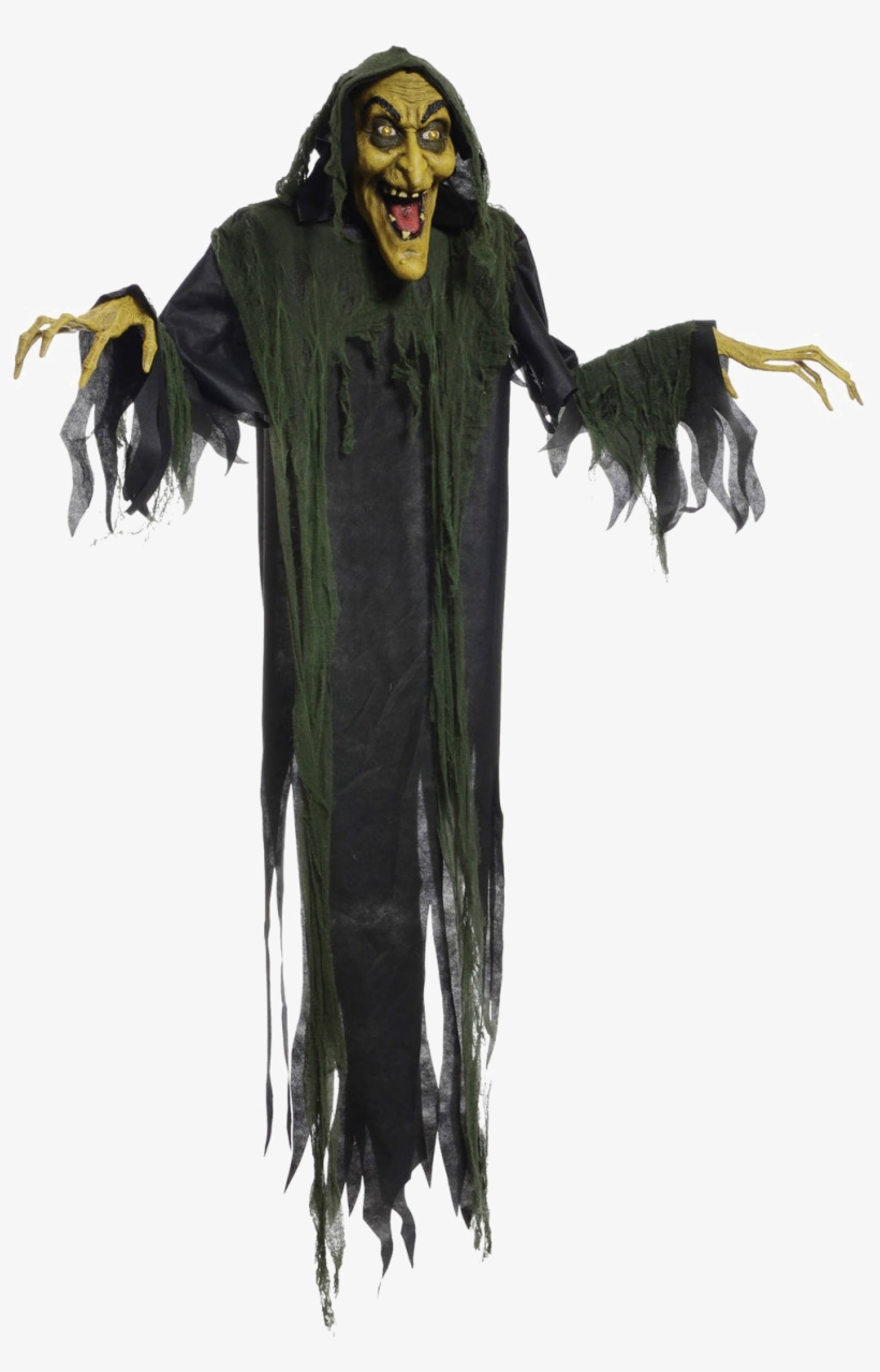 Hanging Witch 72 Inch Animated Halloween Prop - Adult, transparent png