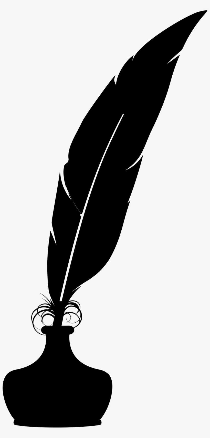 Clipart - Ink And Pen Silhouette, transparent png