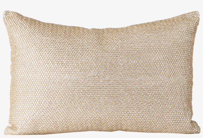 Metallic Gold Embroidered Chainmail Pillow - Throw Pillow, transparent png