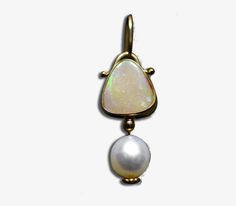 Opal & 14k Gold W/ Tahitian Pearl, transparent png