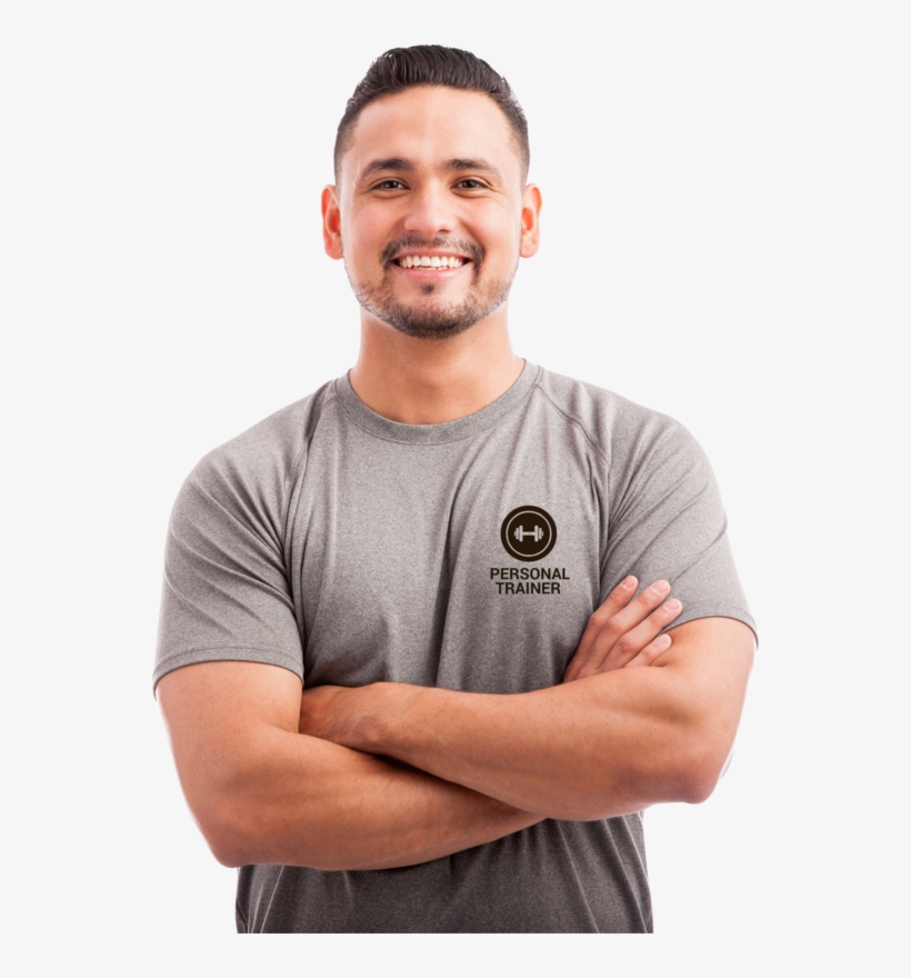 Personal Trainer Wearing Customised Logo T-shirt - Personal Trainer T Shirts Uk, transparent png