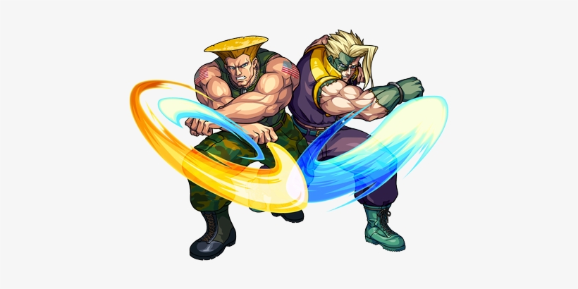 Guile Y Charlie Realizando Su Técnica Más Reconocida, - Guile And Nash Art, transparent png